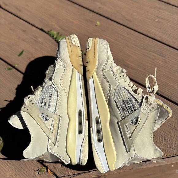 Nike Air Jordan 4 Retro OFF WHITE Sail CV9388-100 Size 8.5 Sneakers Shoes main image 4